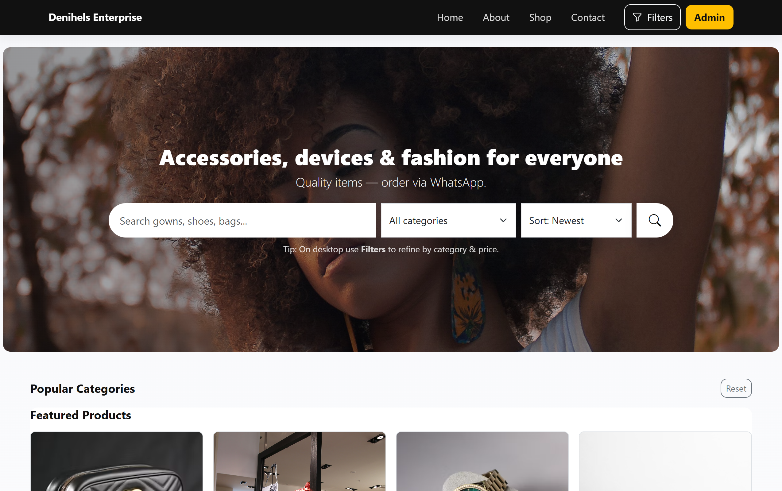 Full ecommerce website